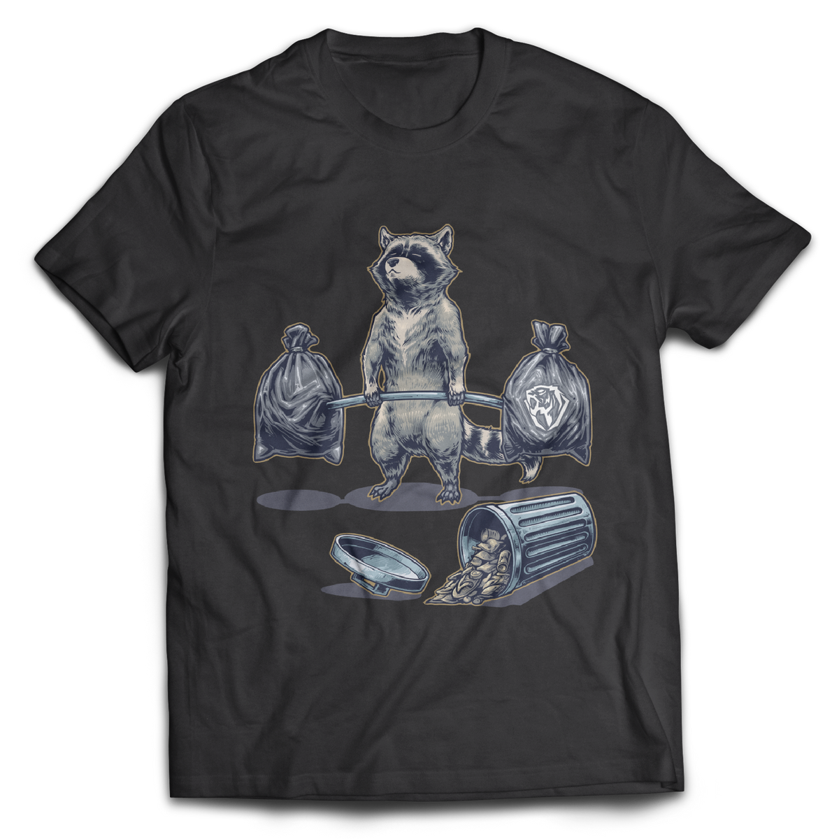Deadlifting Raccoon T Shirt Iron Savage Apparel 
