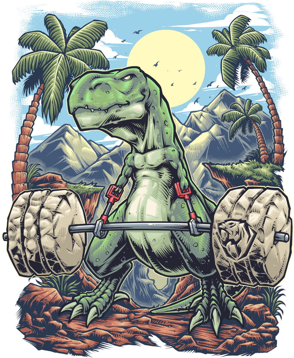 Deadlifting T-rex – Iron Savage Apparel