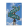 Personalized Street Sign Canvas for couples