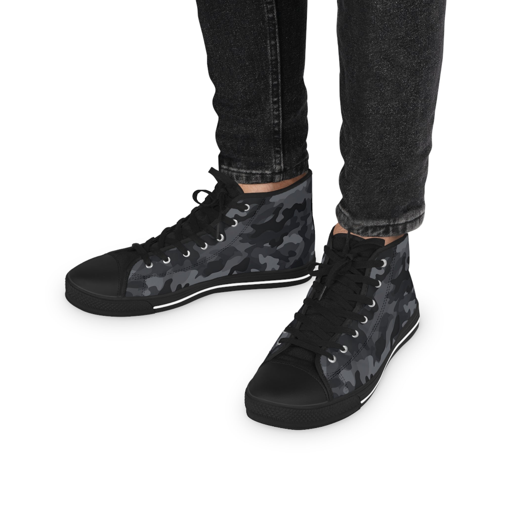 Black Camo High Top Sneakers (Men's)