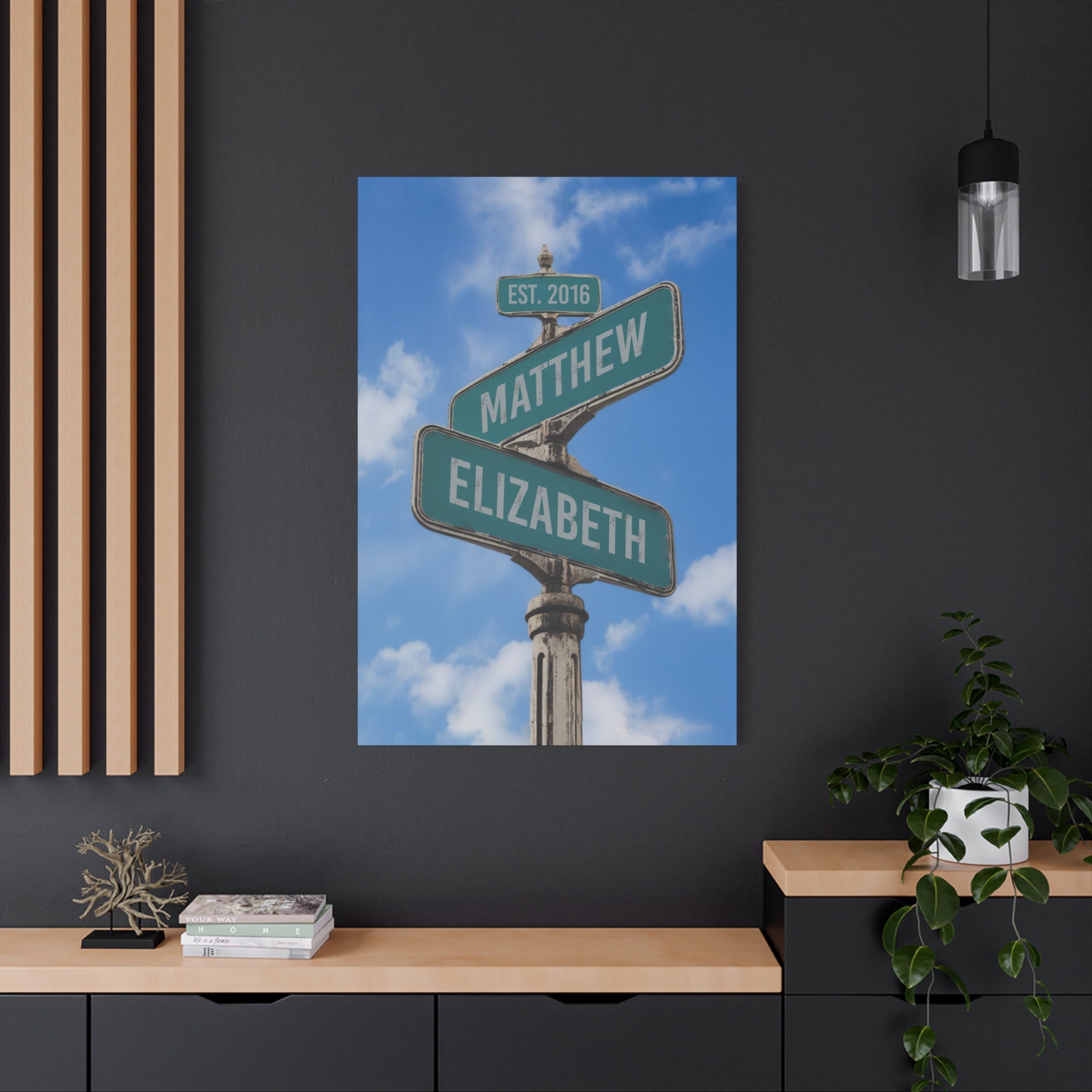 Personalized Street Sign Canvas for couples