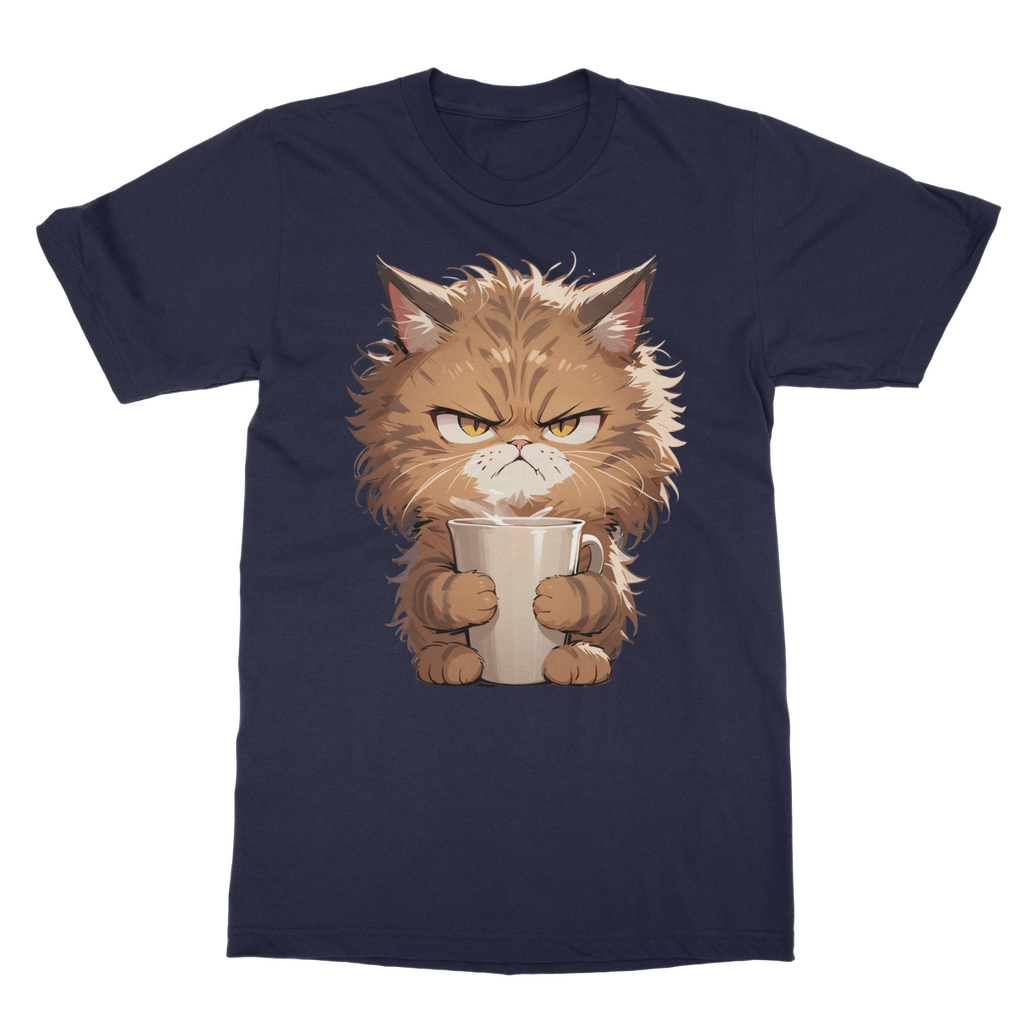 Angry Brown Tabby Cat T-shirt (UK)