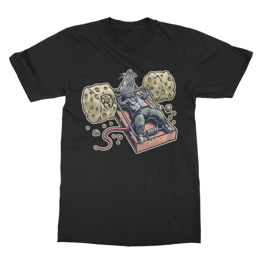 Mighty Mouse Benchpressing T-shirt (UK)