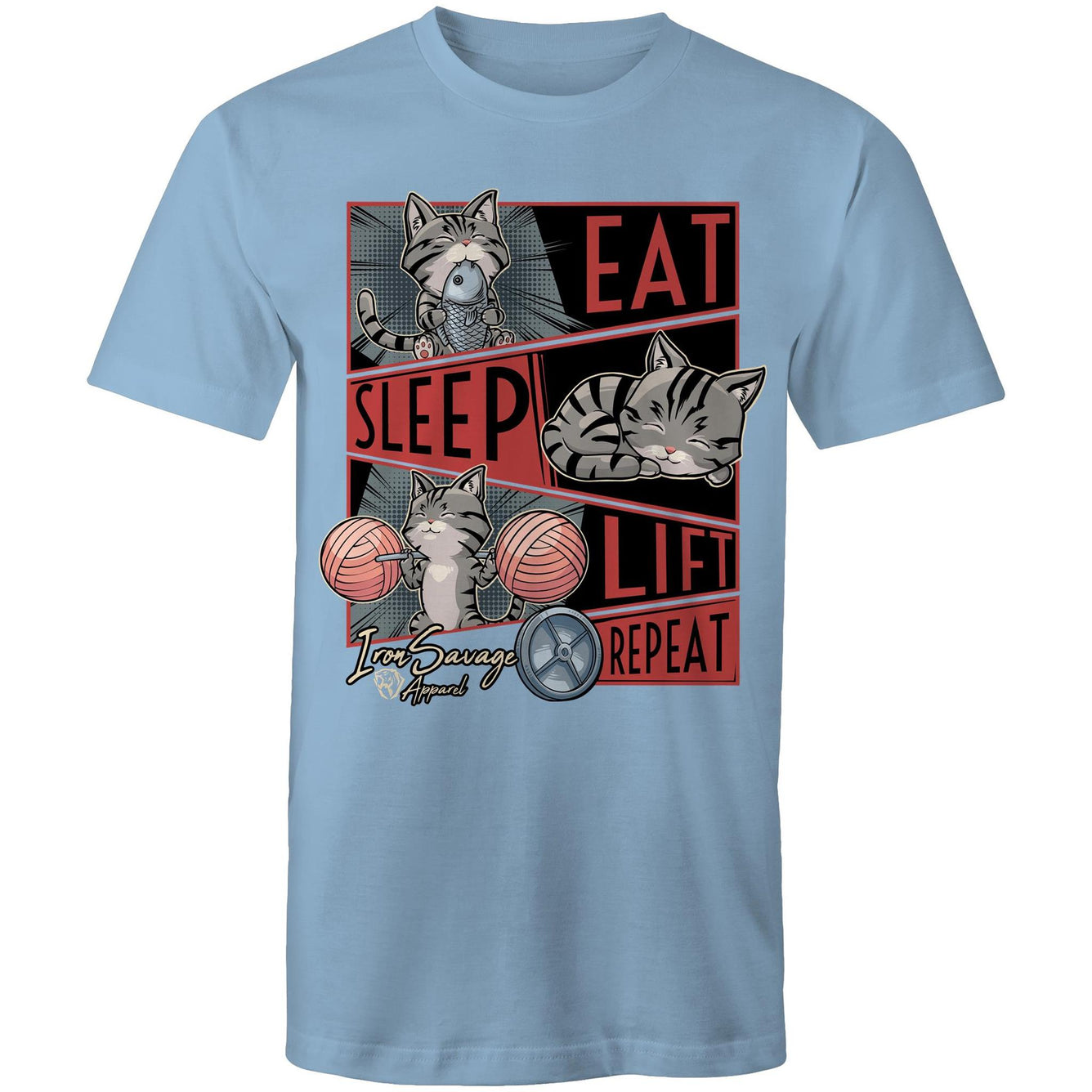 Eat, Sleep, Lift, Repeat Cat T-shirt (AU)