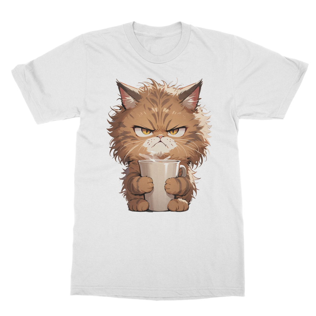 Angry Brown Tabby Cat T-shirt (UK)