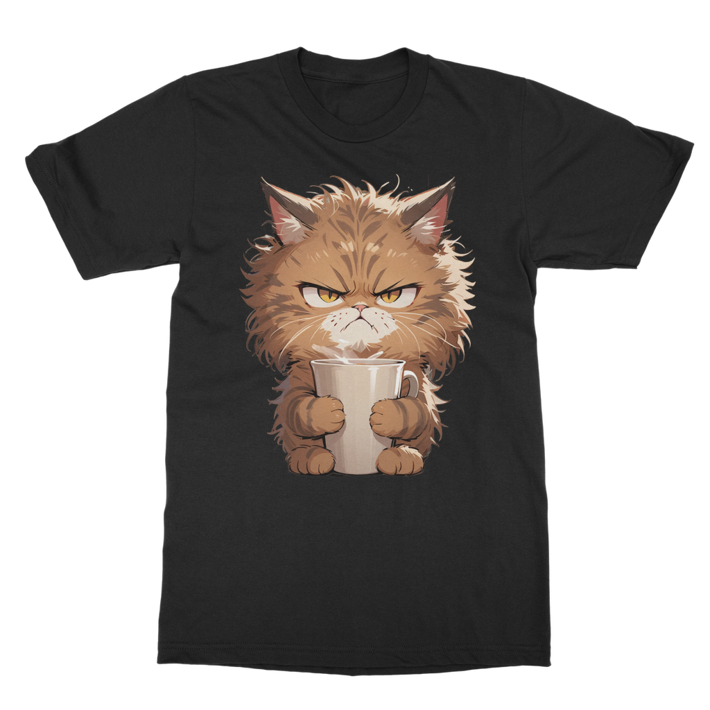 Angry Brown Tabby Cat T-shirt (UK)