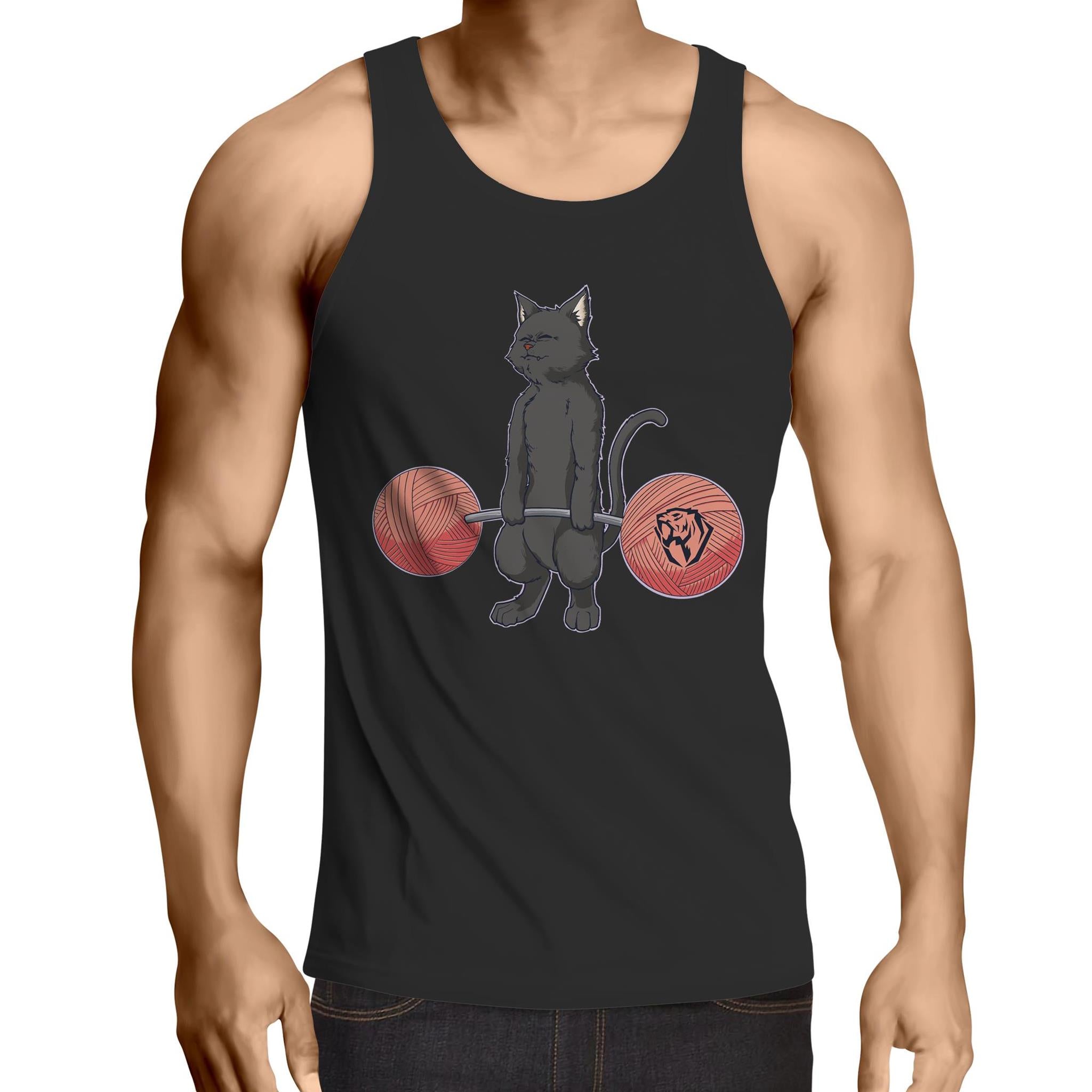 Deadlifting Black Cat Tank (AU)