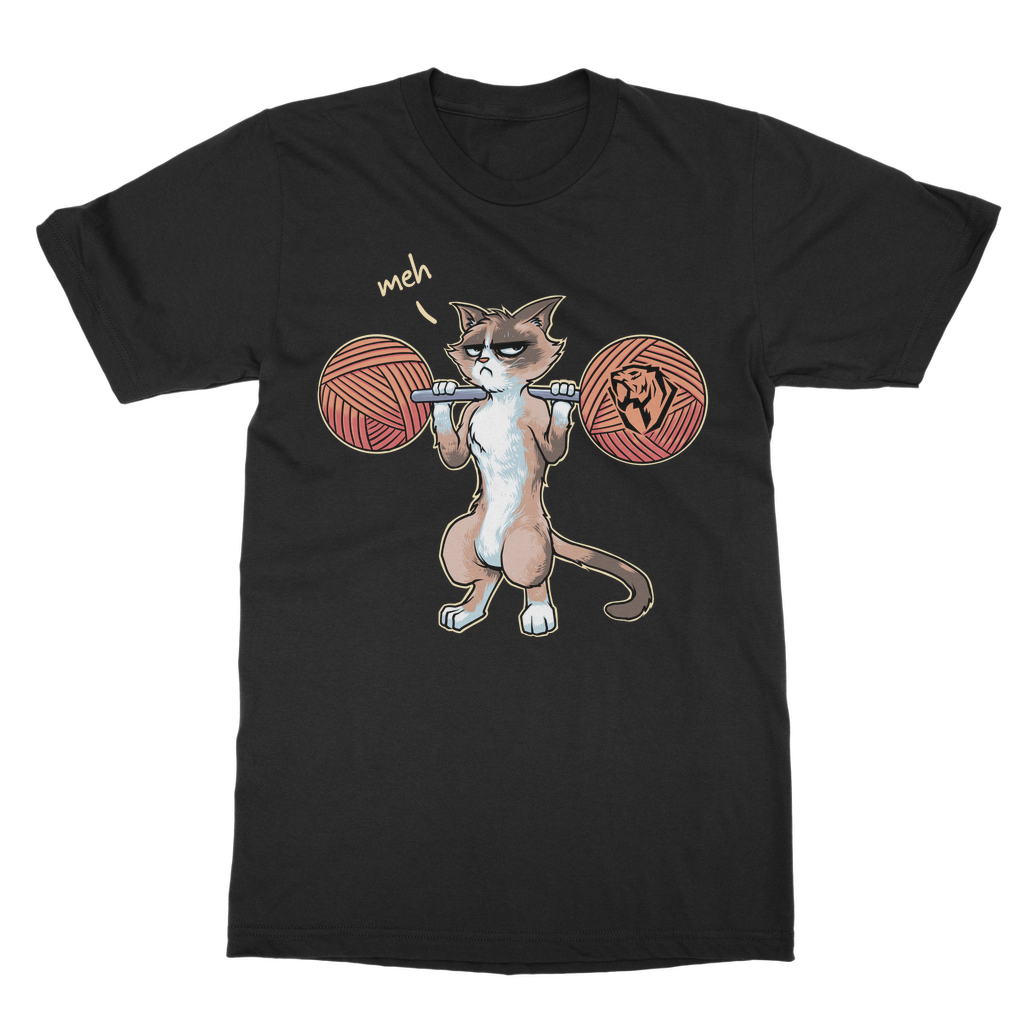 Squatting Meh Cat T-shirt (UK)