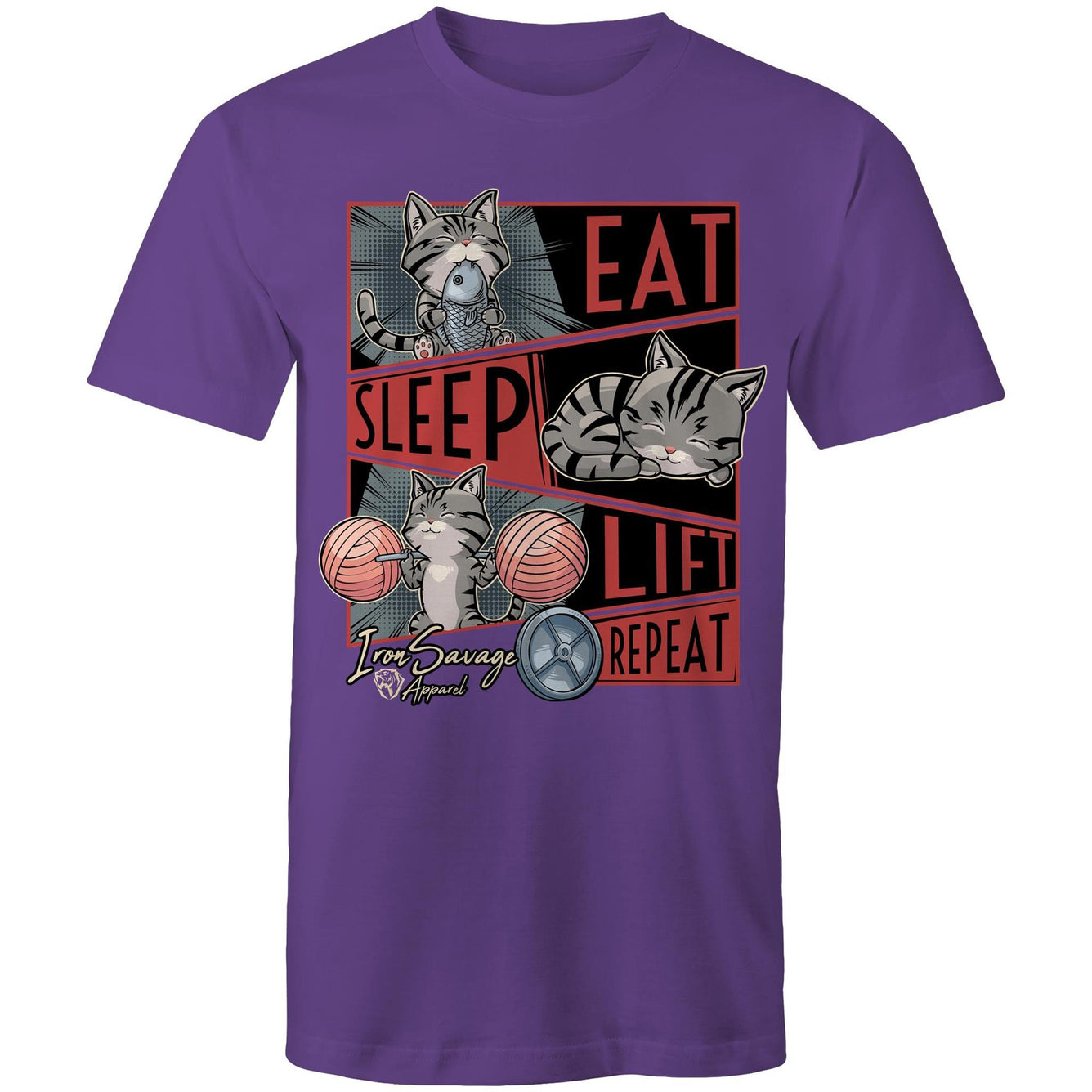 Eat, Sleep, Lift, Repeat Cat T-shirt (AU)