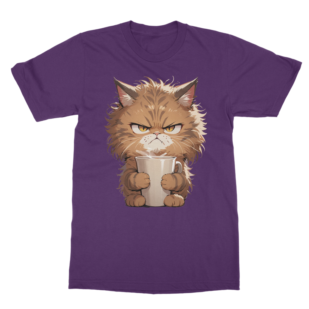 Angry Brown Tabby Cat T-shirt (UK)