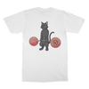 Deadlifting Black Cat (Back Print) T-shirt (UK)