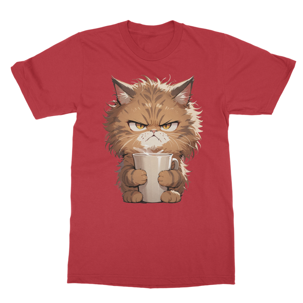 Angry Brown Tabby Cat T-shirt (UK)