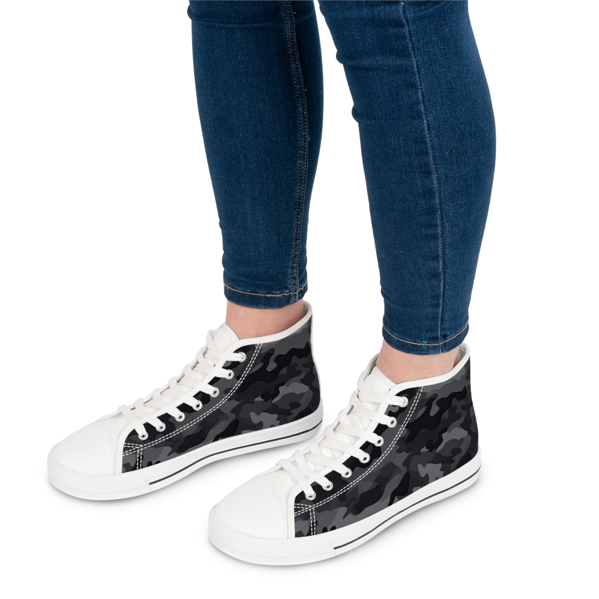 Black Camo High Top Sneakers (Women's)