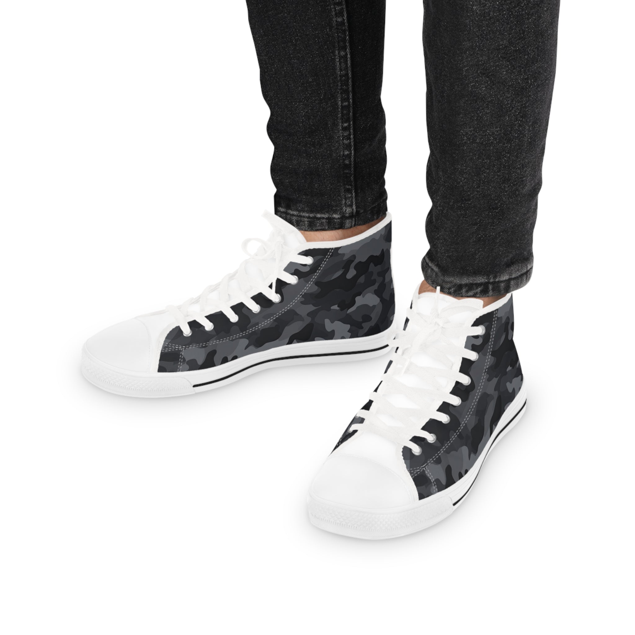 Black Camo High Top Sneakers (Men's)