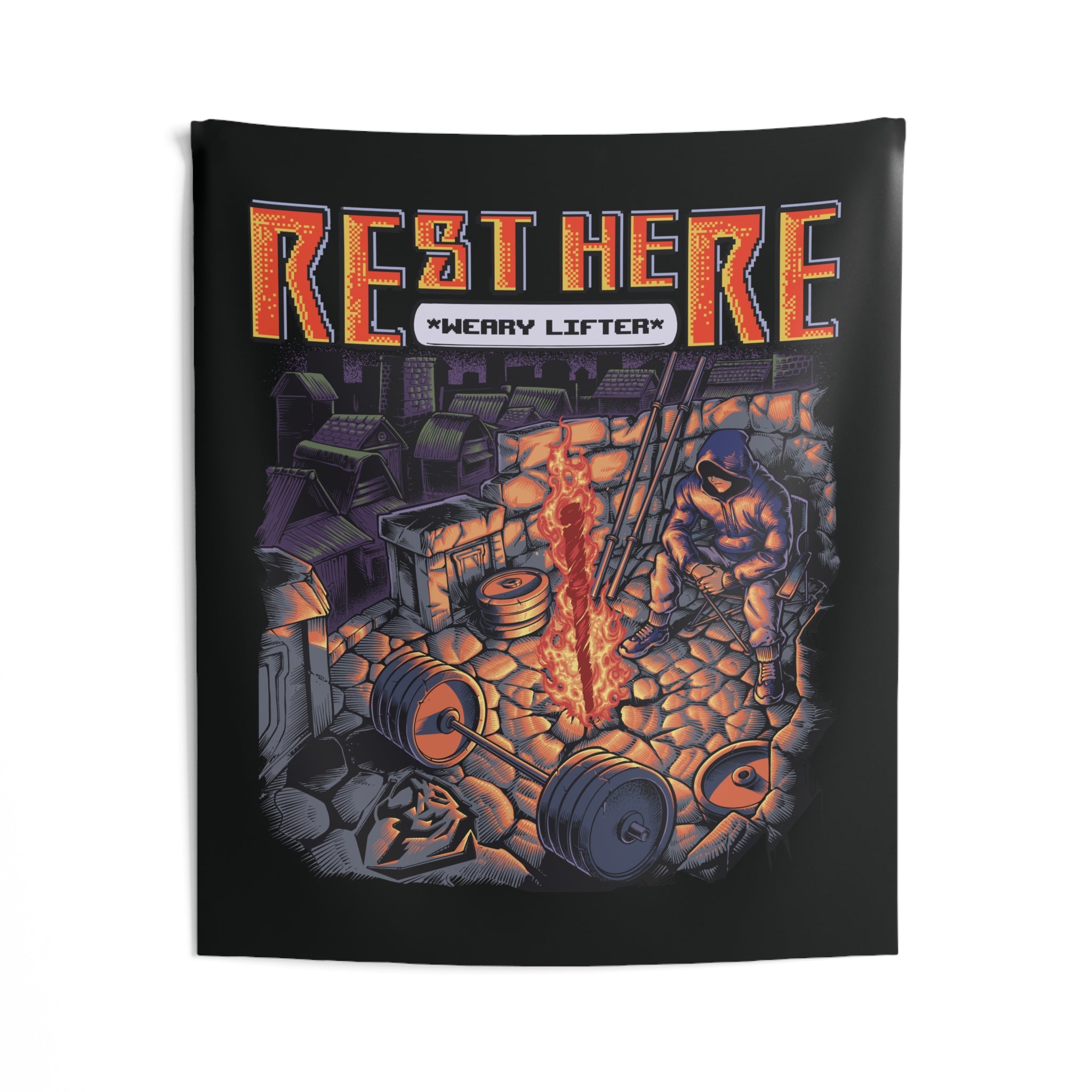 Rest here Weary Lifter Banner