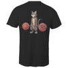 Deadlifting Tabby Cat T-shirt Back Print (AU)
