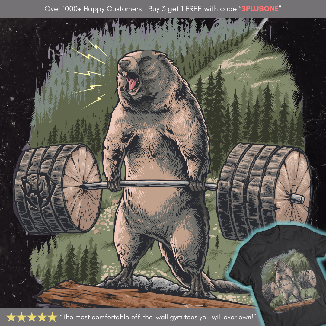 Deadlifting Marmot T-shirt