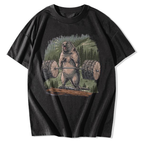 Deadlifting Marmot Oversized Tee – Iron Savage Apparel