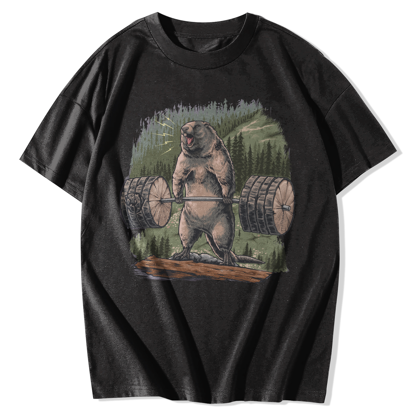 Deadlifting Marmot Oversized Tee – Iron Savage Apparel Deadlifting Marmot Oversized Tee – Iron Savage Apparel