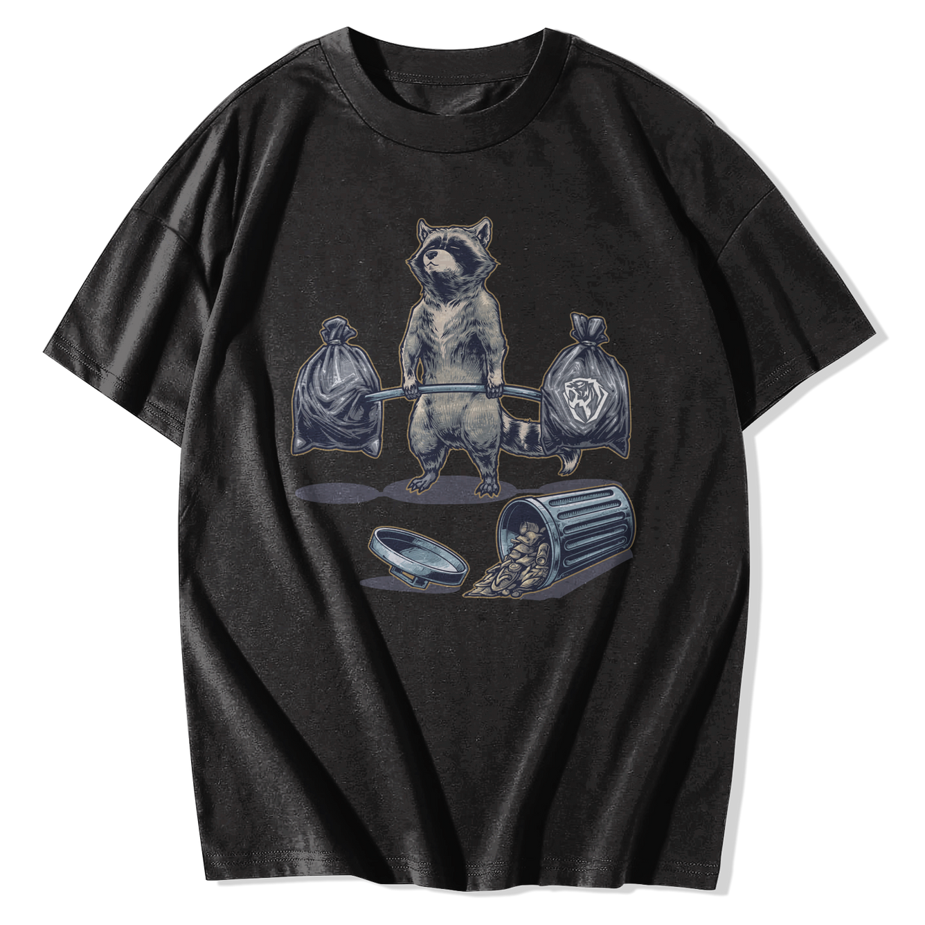 Deadlifting Raccoon Oversized Tee