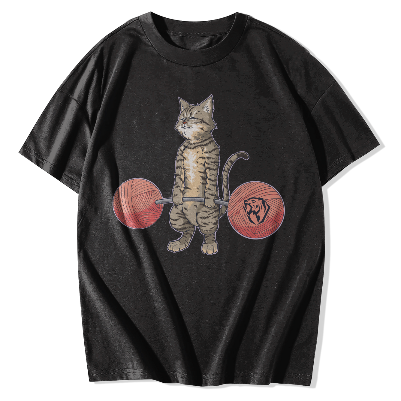 Deadlifting Tabby Cat Oversized Tee