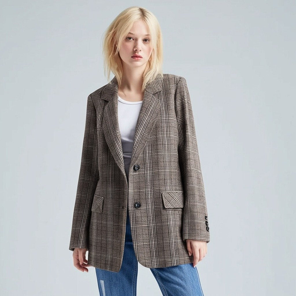 Meriel Women's Plaid Blazer