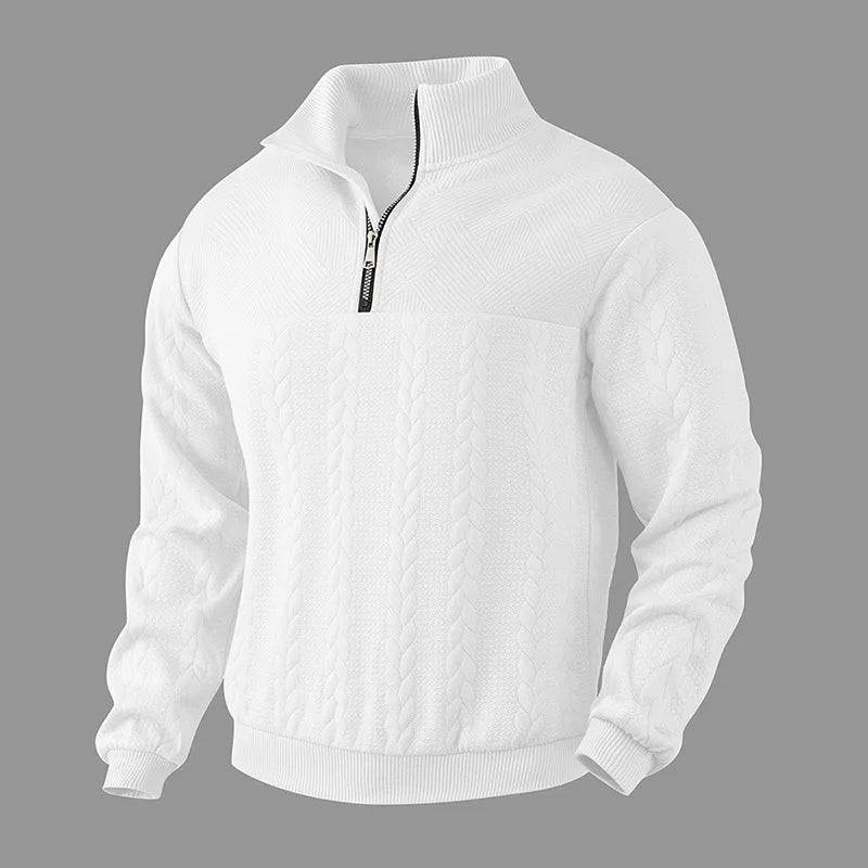 Henry Knitted Quarter Zip Sweatshirt