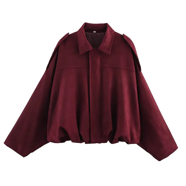 Elysian Faux Suede Bomber Jacket