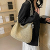 Lunari Boho Straw Woven Tote