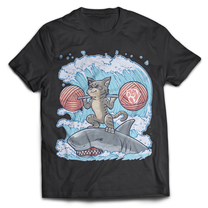 Squat N' Surf Tabby Cat Tee