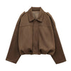 Elysian Faux Suede Bomber Jacket