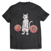 Deadlifting White Cat Tee