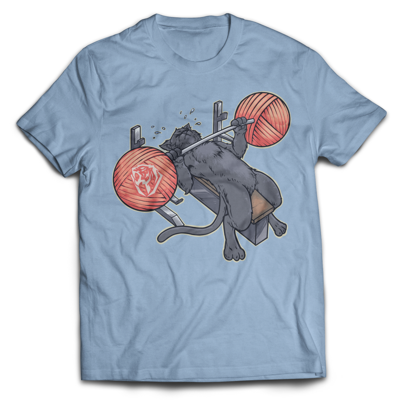Benchpressing Cat Tee