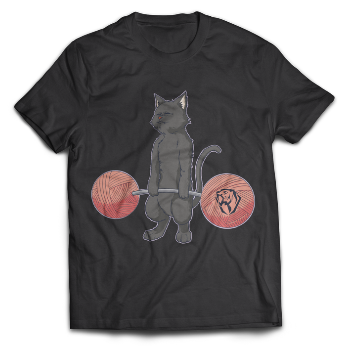 Deadlifting Black Cat Tee