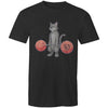 Deadlifting Grey Tabby Cat T-shirt (AU)