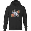 Benchpressing white bunny hoodie (AU)