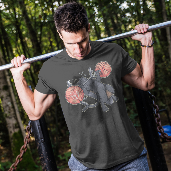 Benchpressing Black Cat Tee