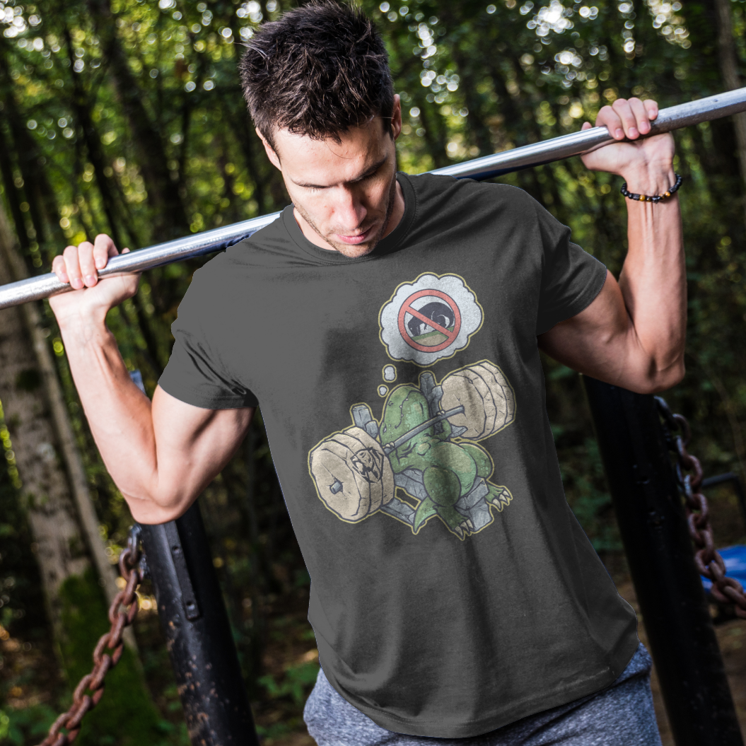 T-rex loves Bench Press T-shirt - Main Image