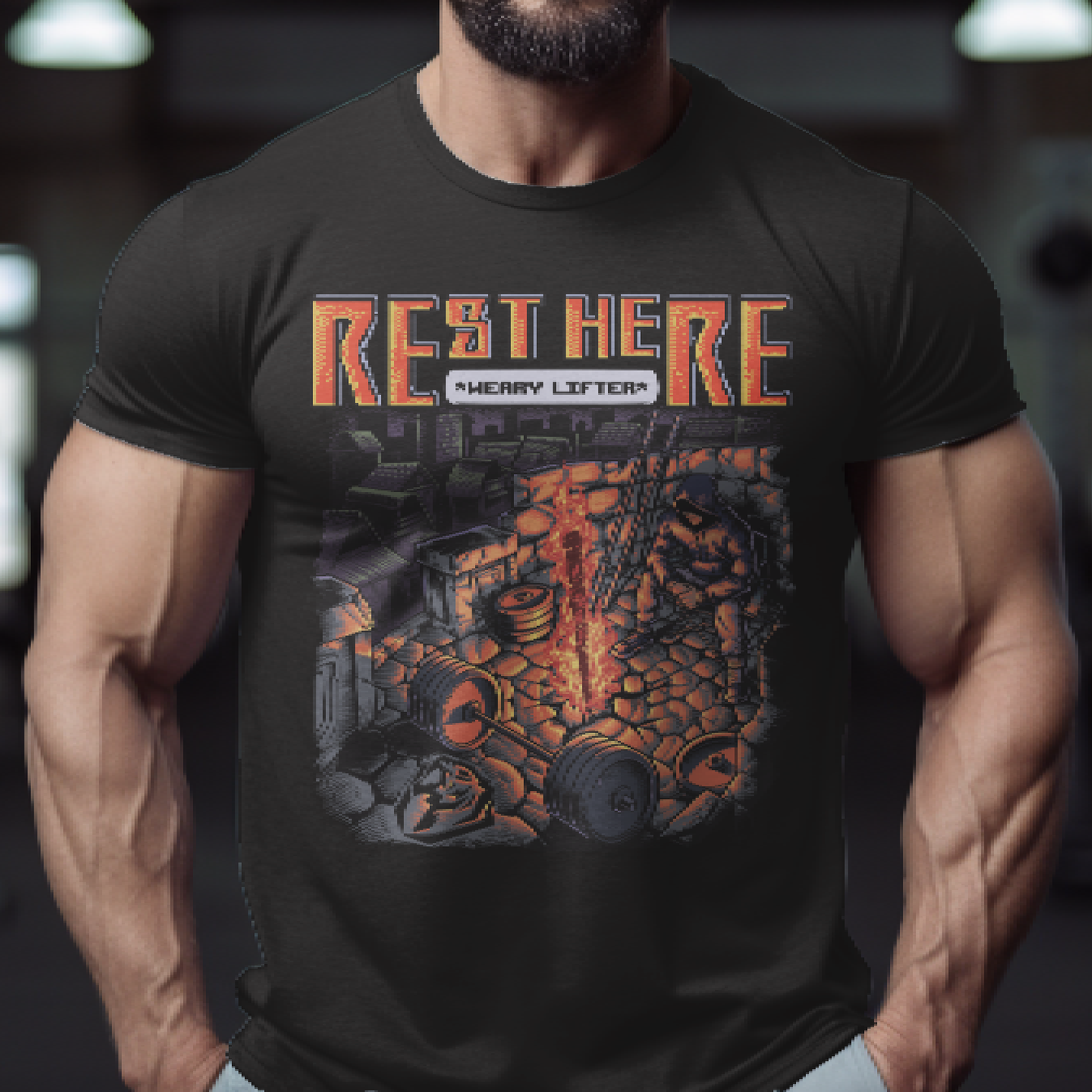 Rest Here Weary Lifter T-shirt