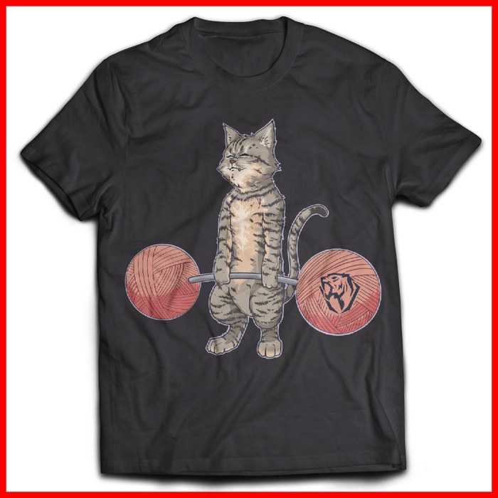 Deadlifting Tabby Cat Tee