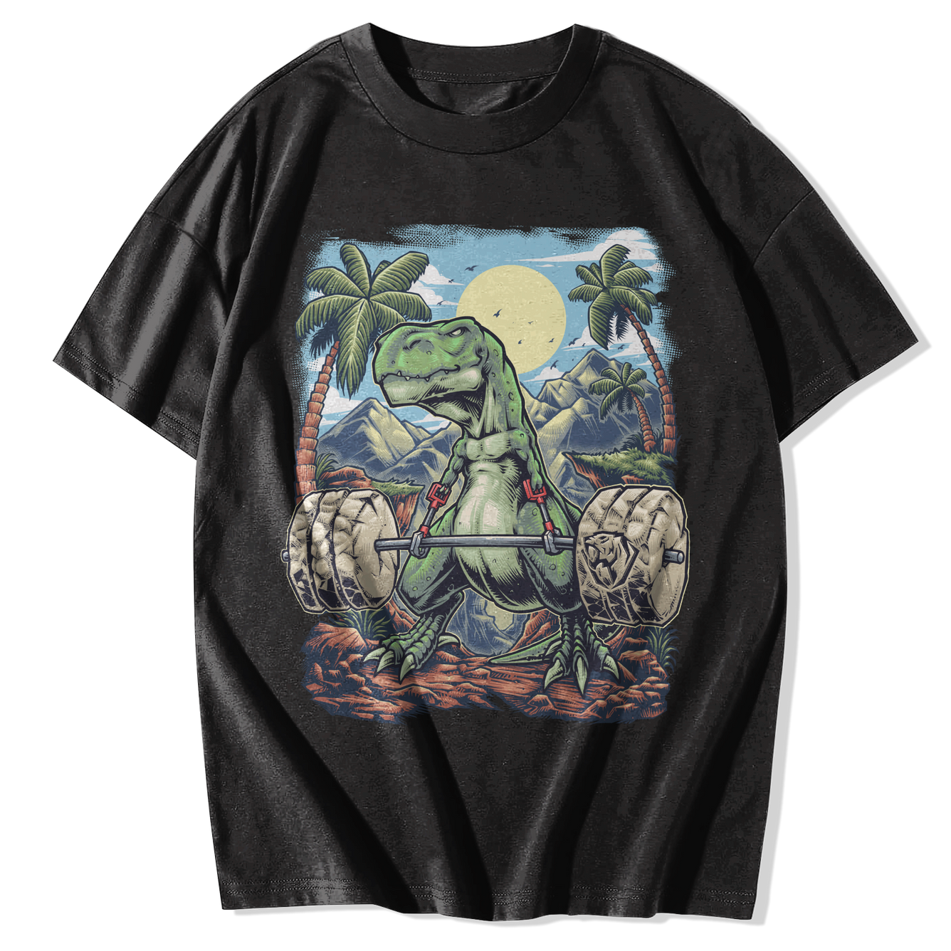 Deadlifting T-rex Oversized Tee