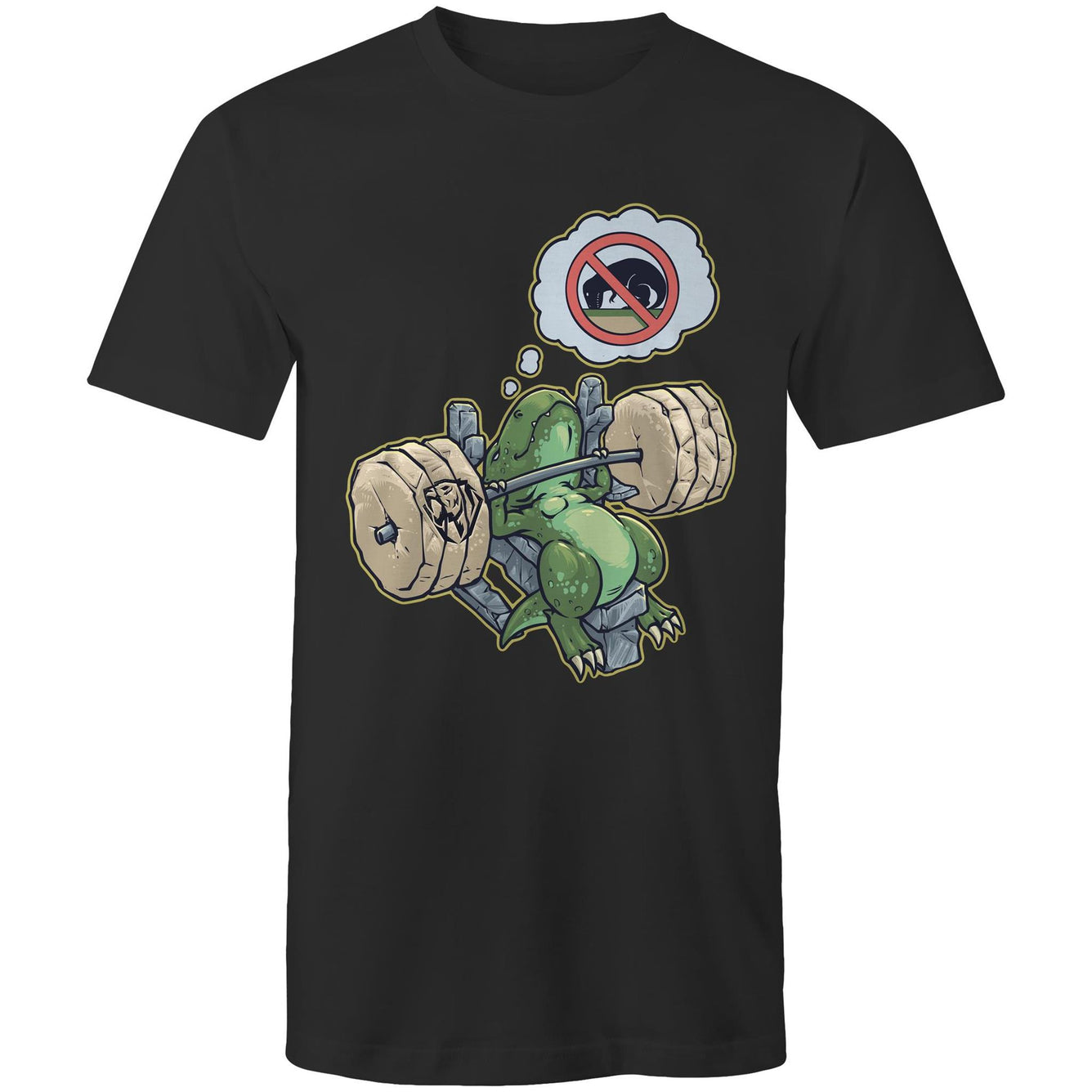 T-rex loves bench press t-shirt (AU)
