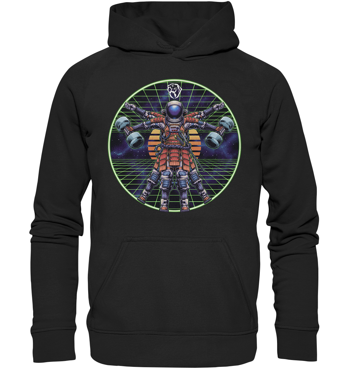 Samurai Astronaut: Vitruvian Gains - Basic Unisex Hoodie