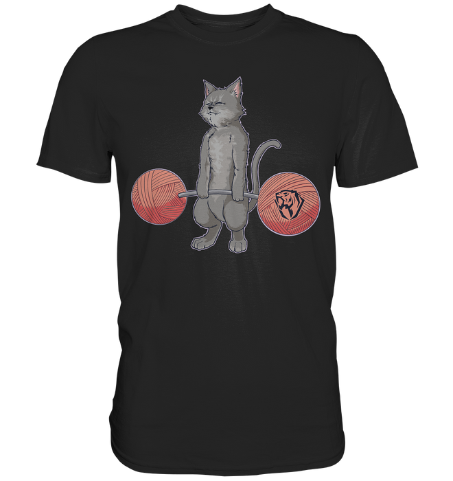 Deadlifting Grey Cat T-shirt (EU)