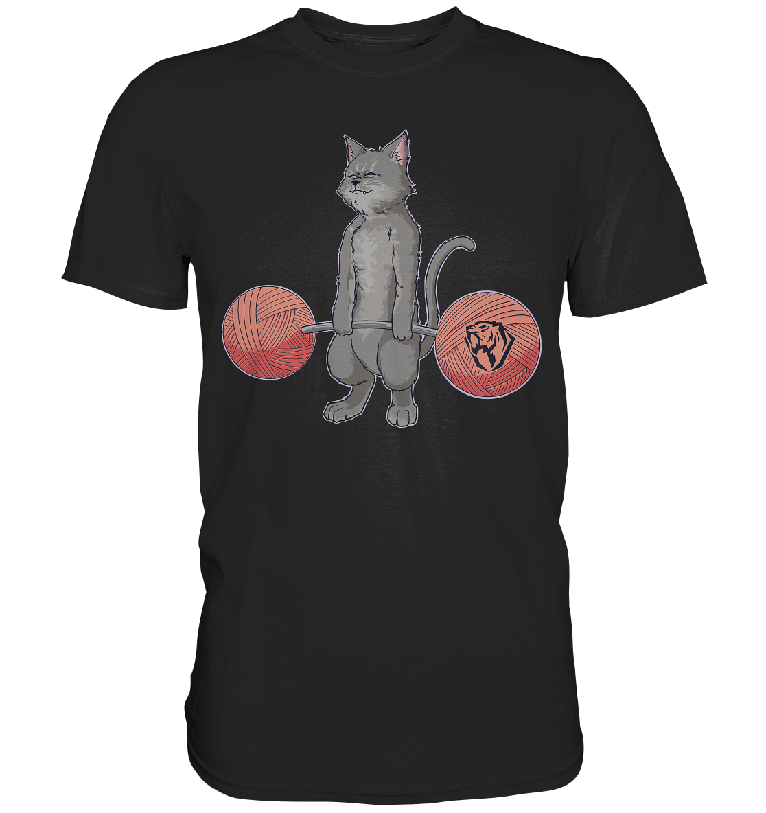 Deadlifting Grey Cat T-shirt (EU)