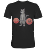 Deadlifting Grey Cat T-shirt (EU)