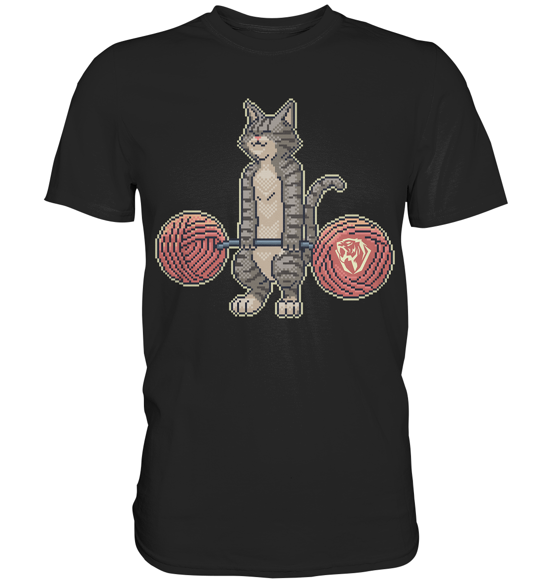Deadlifting Tabby Cat [16-bit Pixel edition] T-shirt (EU)