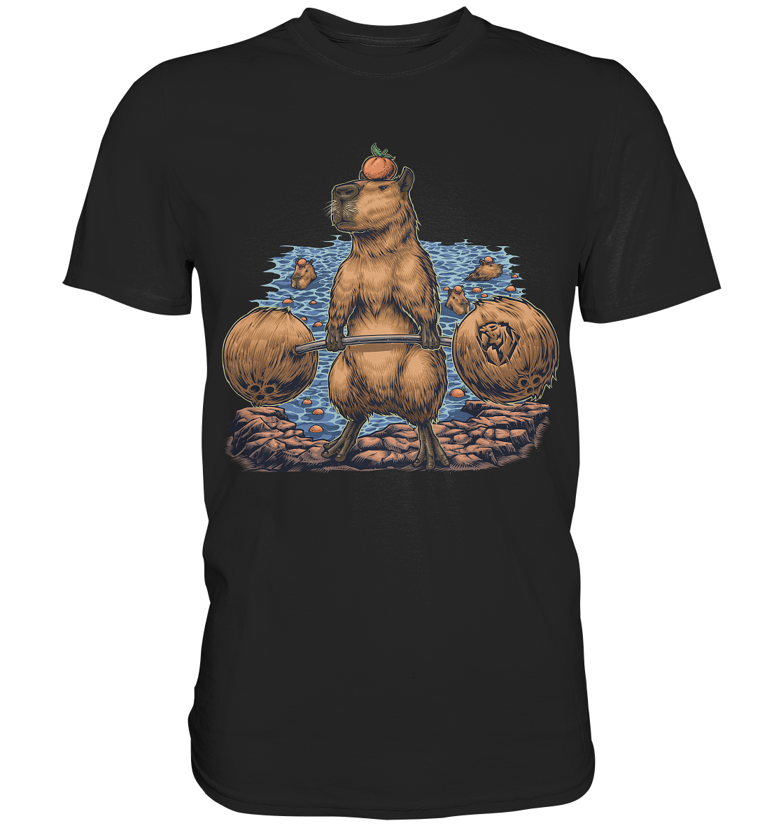 Deadlifting Capybara T-shirt (EU)