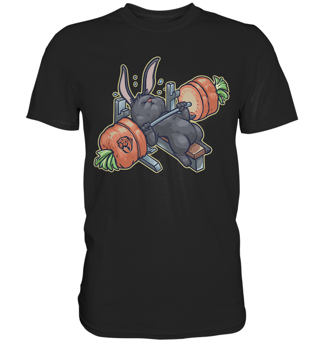 Benchpressing Black Bunny T-shirt (EU)