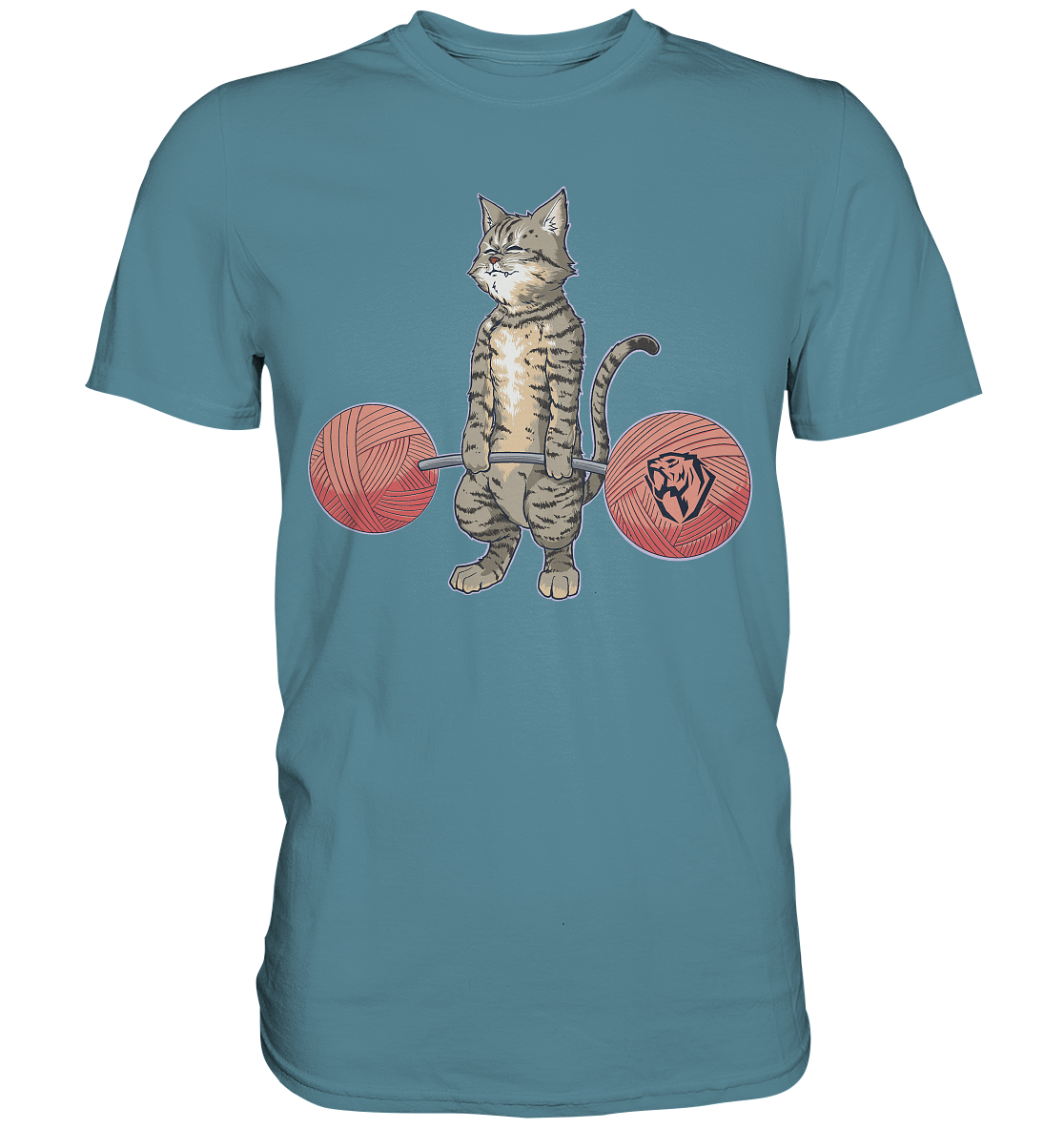 Deadlifting Tabby Cat T-shirt (EU)